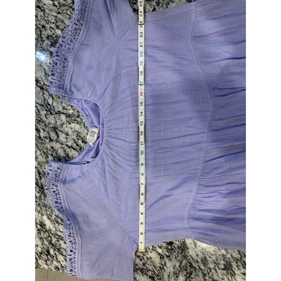 Just‎ Found Boho Dress Size 2XL Lavender Halh Sleeve Knee Length Lace Detail - Picture 4 of 8